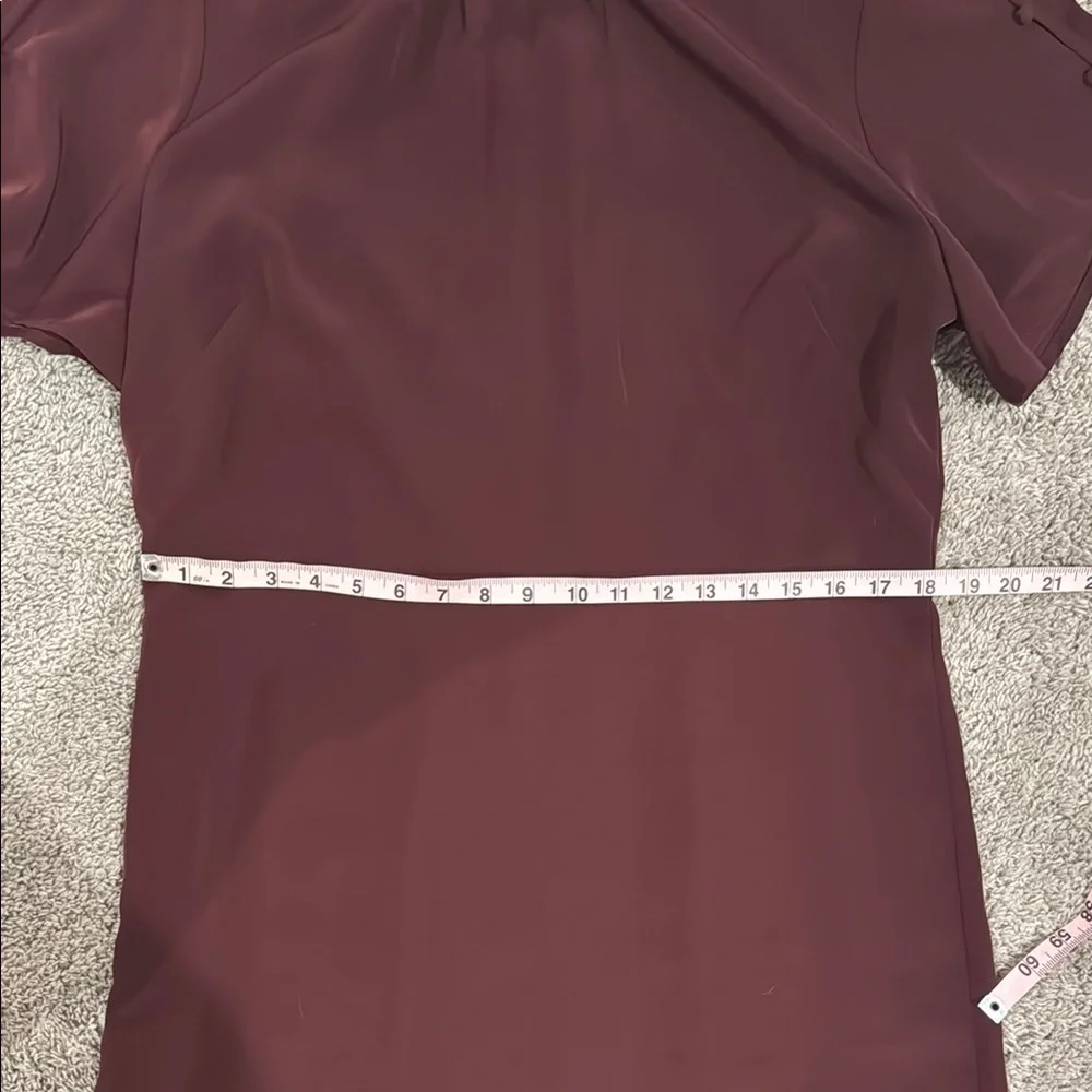 Elegant Burgundy Dress - Picture 3 of 6